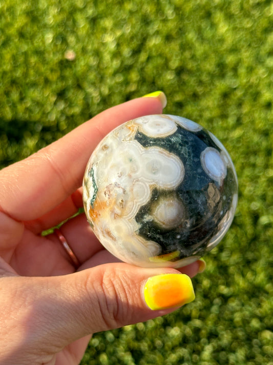 8th Vein Ocean Jasper Sphere