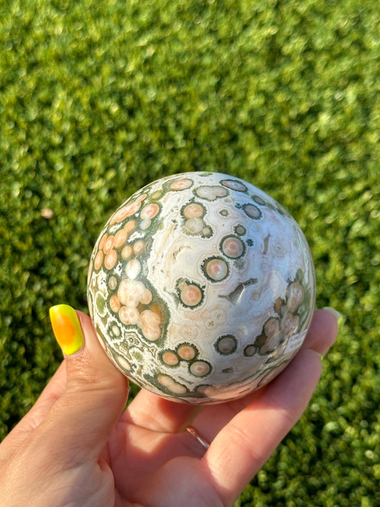 Veinless Ocean Jasper Sphere
