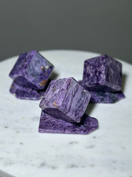 Charoite Floating Cubes