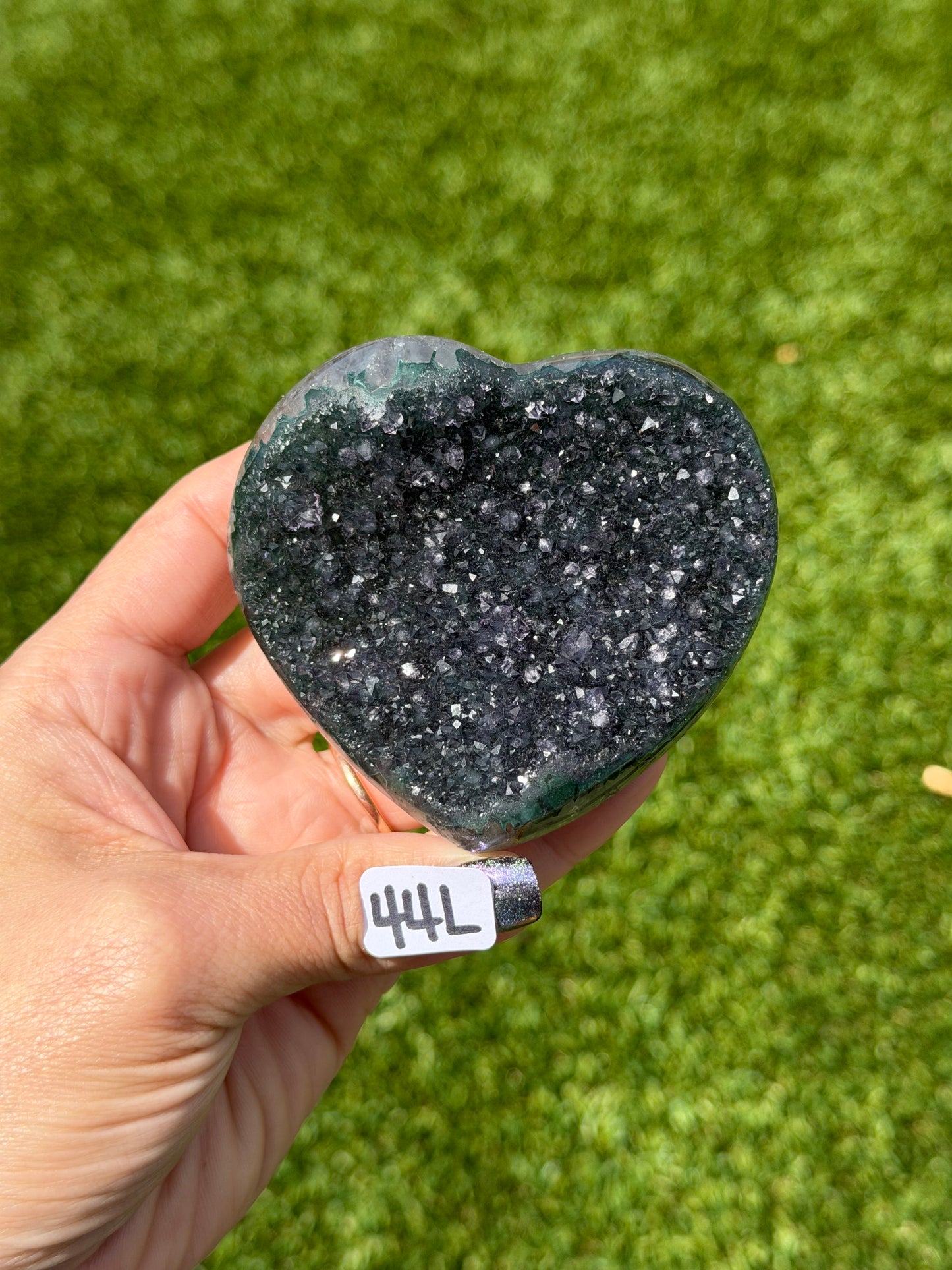 Rainbow Amethyst Heart - Uruguay