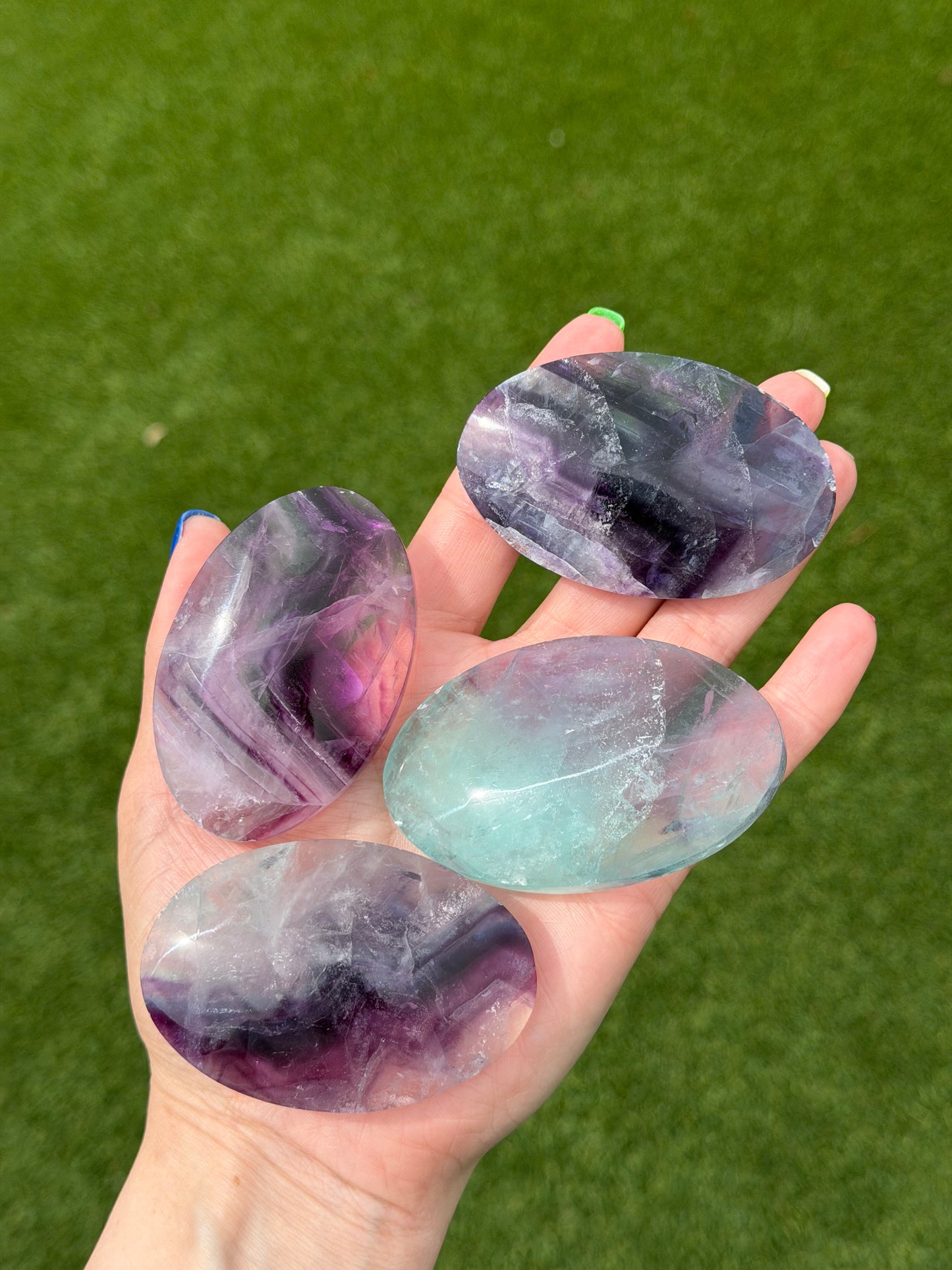 Fluorite Palm Stone