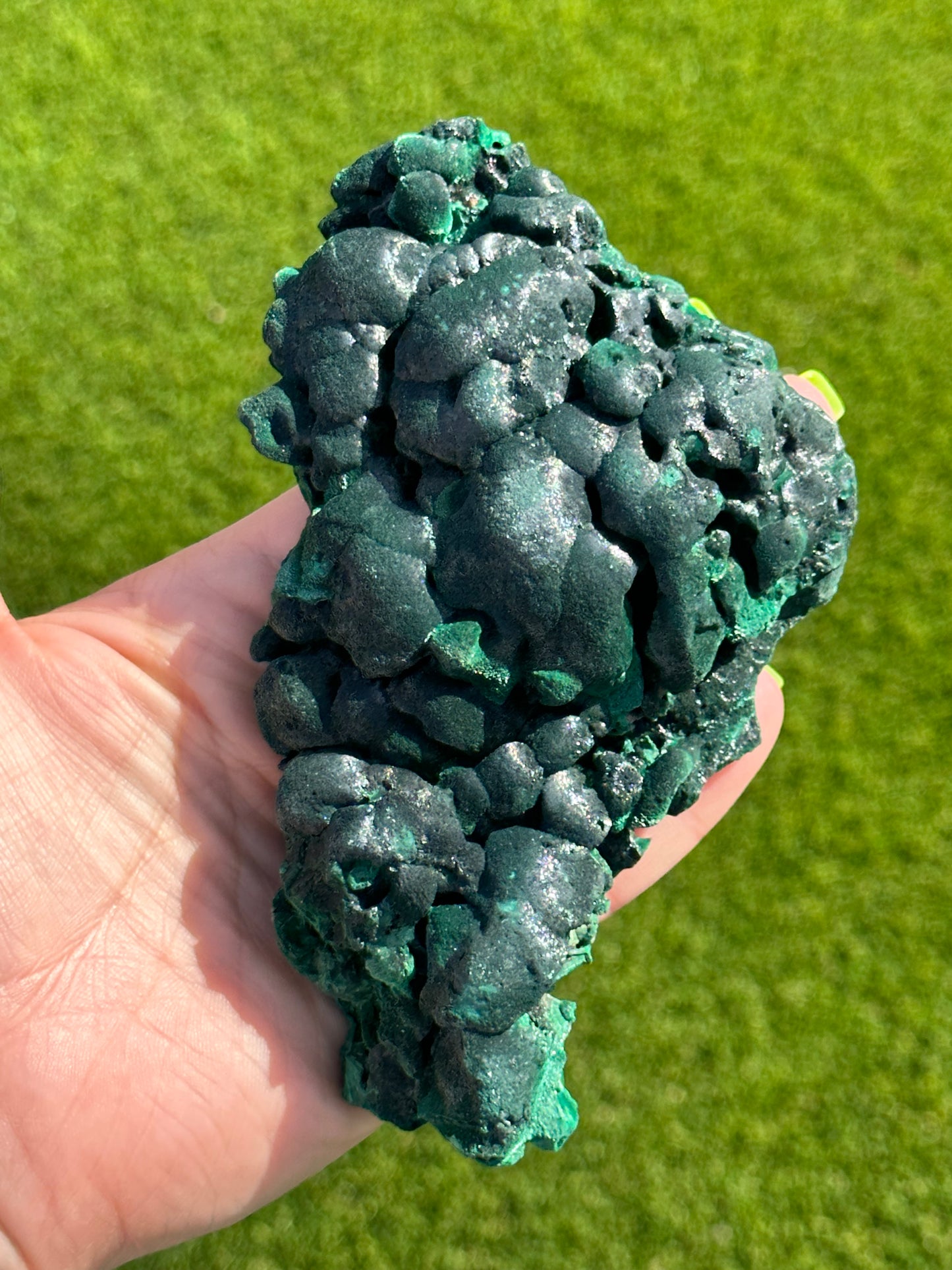 Botryoidal Velvet Malachite from the Congo
