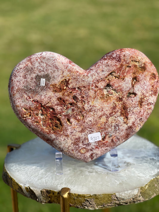 XXL Pink Amethyst Hearts