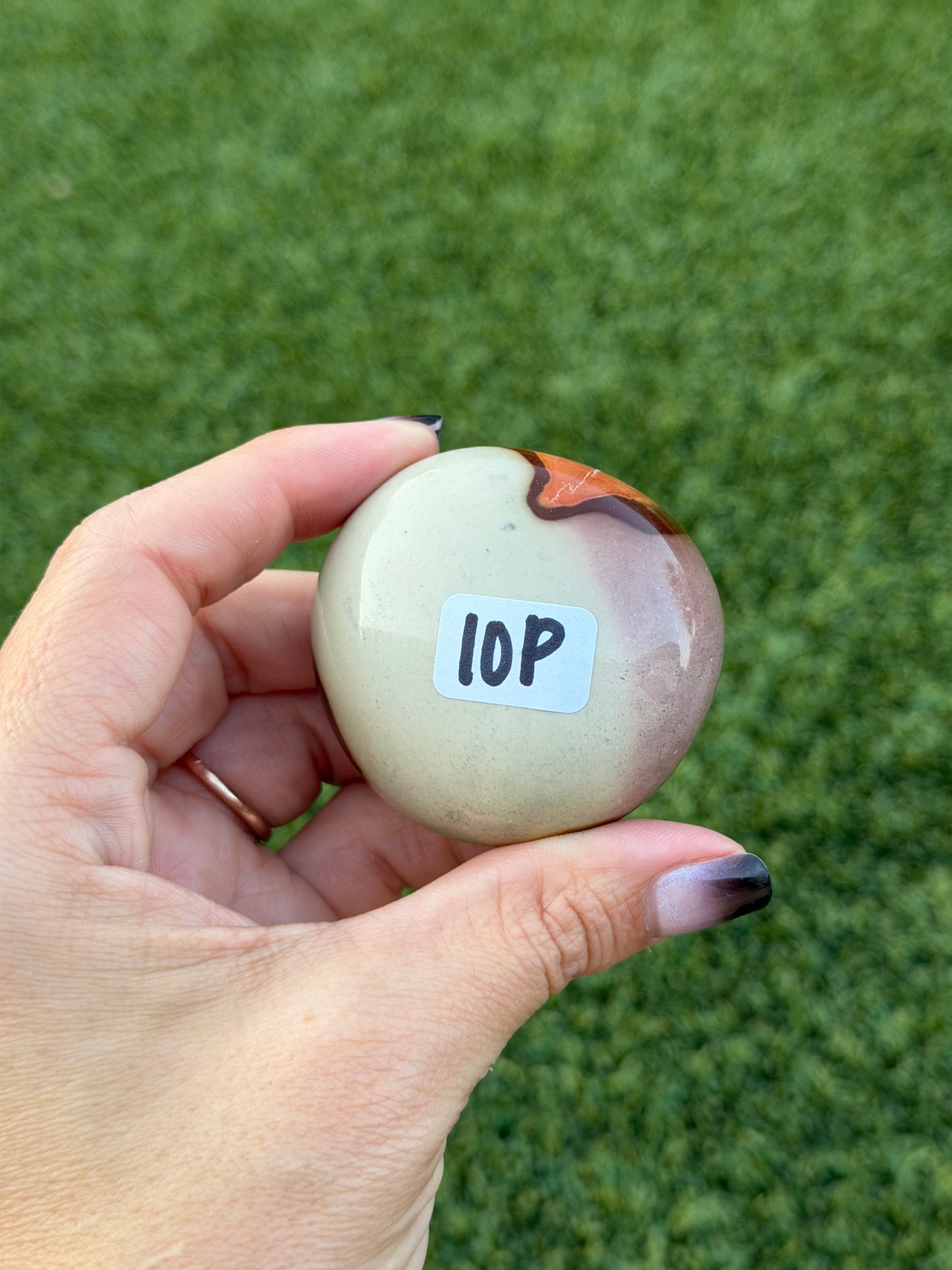 Polychrome jasper palm stones