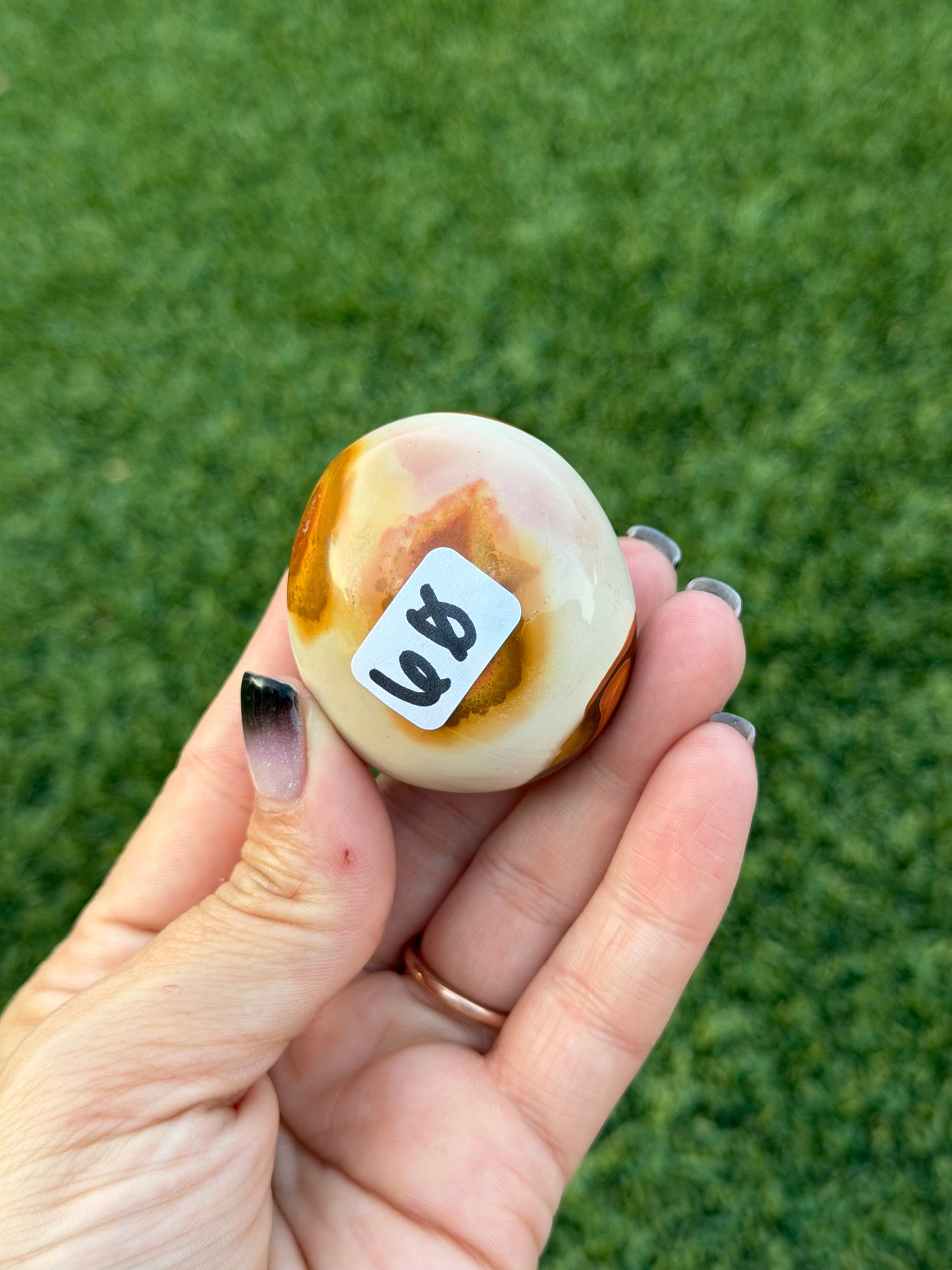 Polychrome jasper palm stones