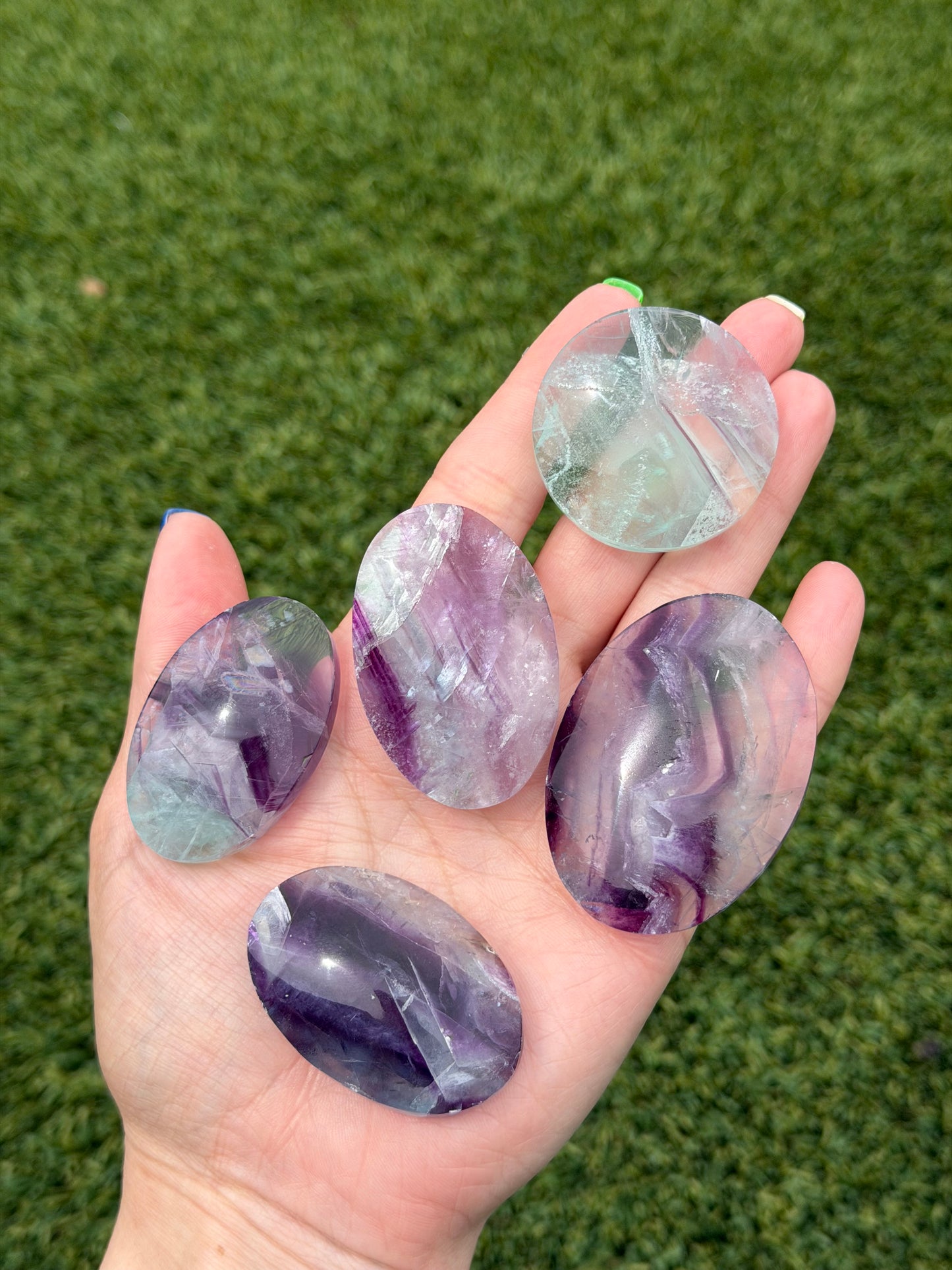 Fluorite Palm Stone