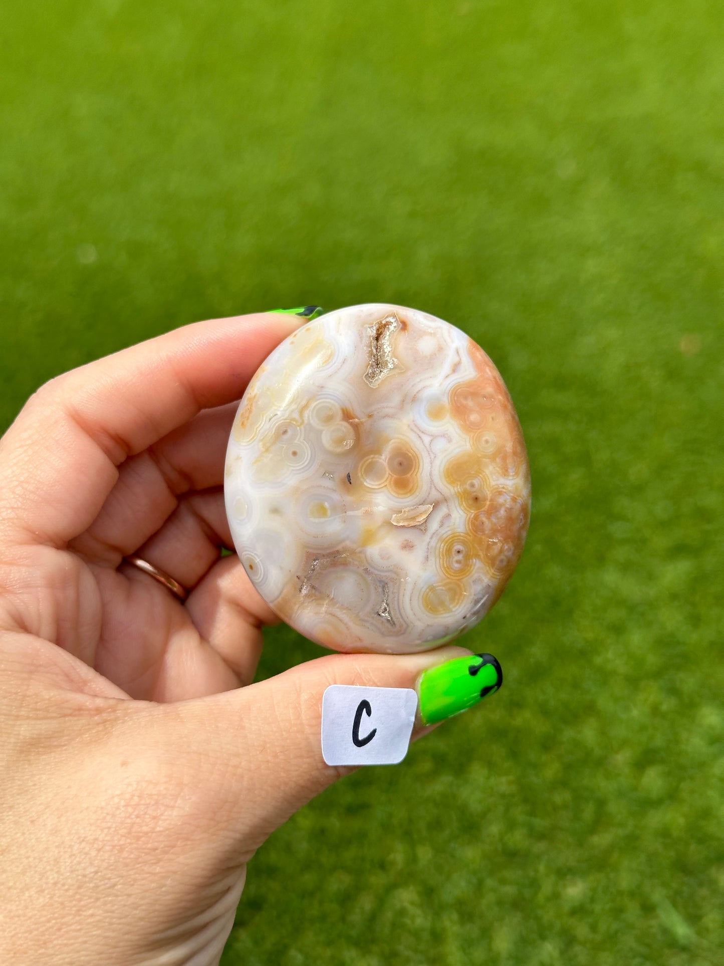 8th Vein Ocean Jasper™️ Palm Stones