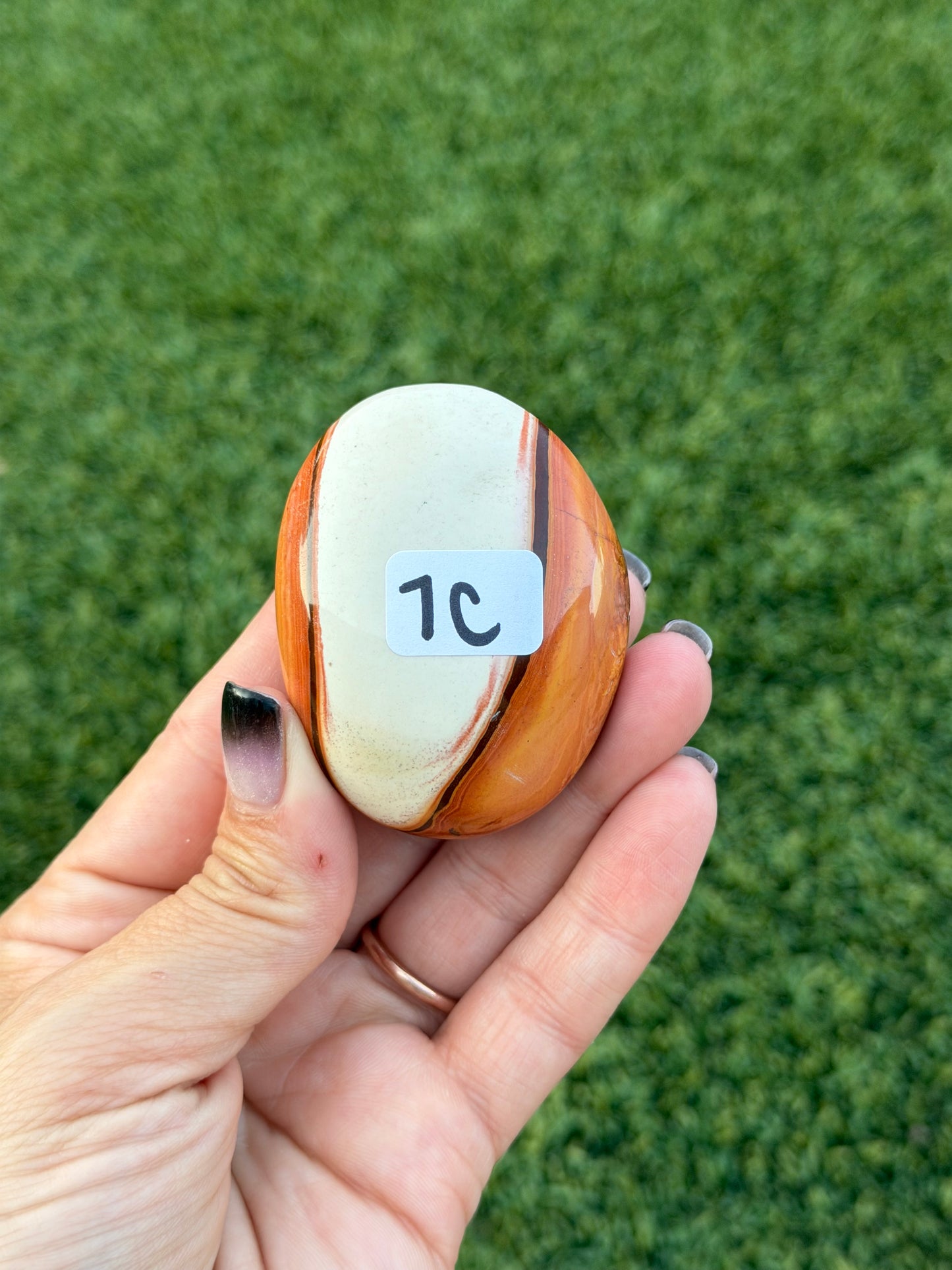 Polychrome jasper palm stones