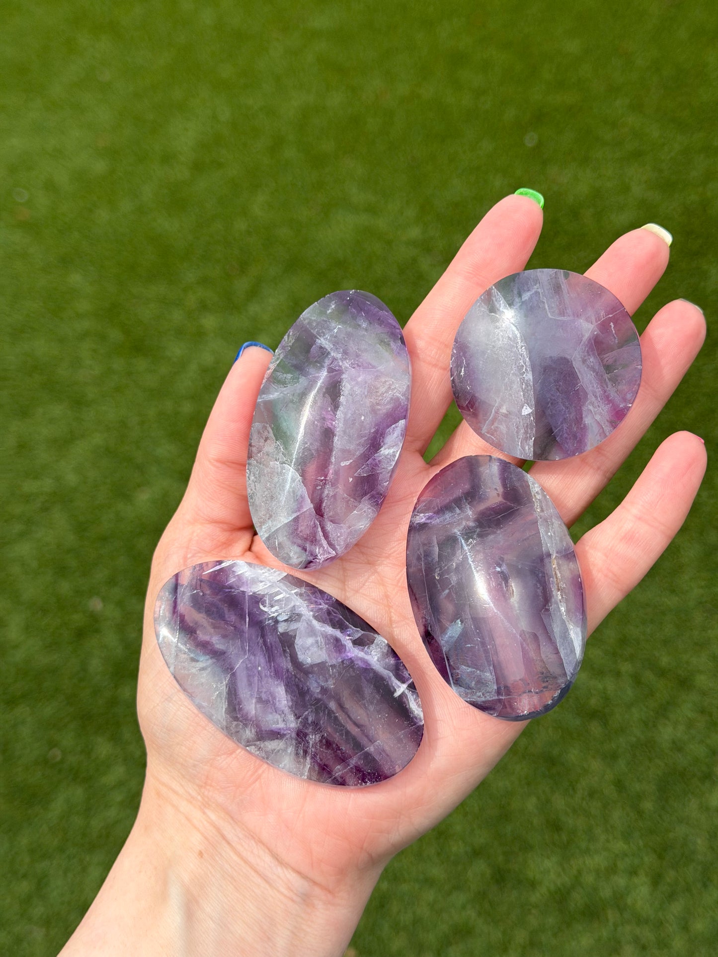 Fluorite Palm Stone