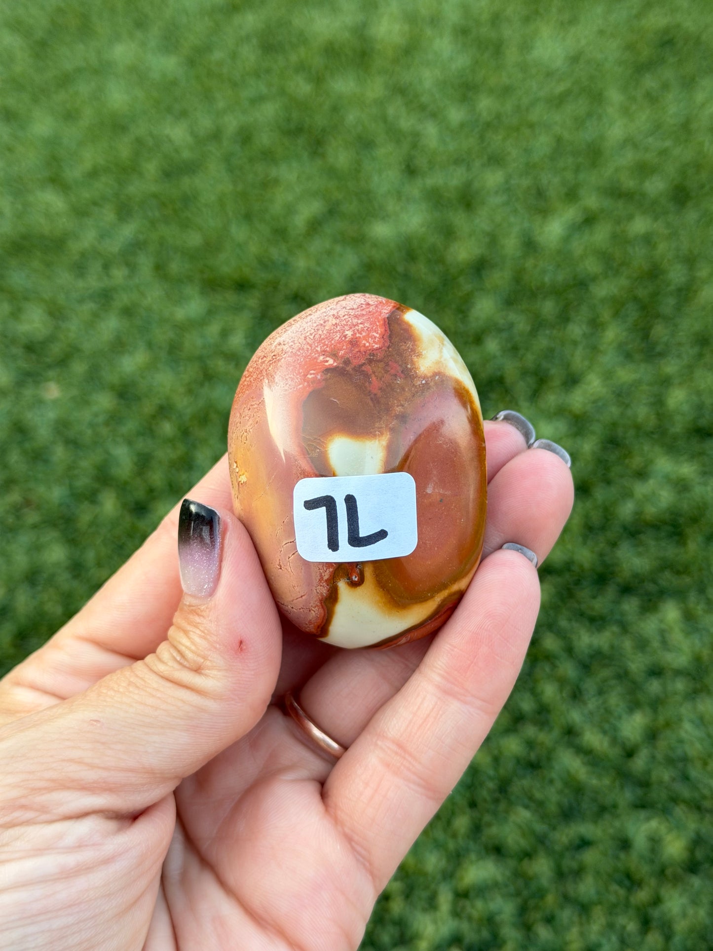 Polychrome jasper palm stones