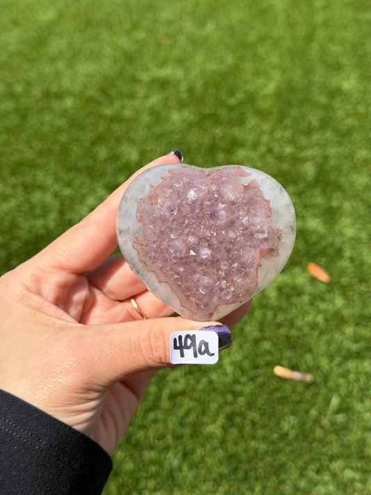 Rainbow Amethyst Heart - Uruguay