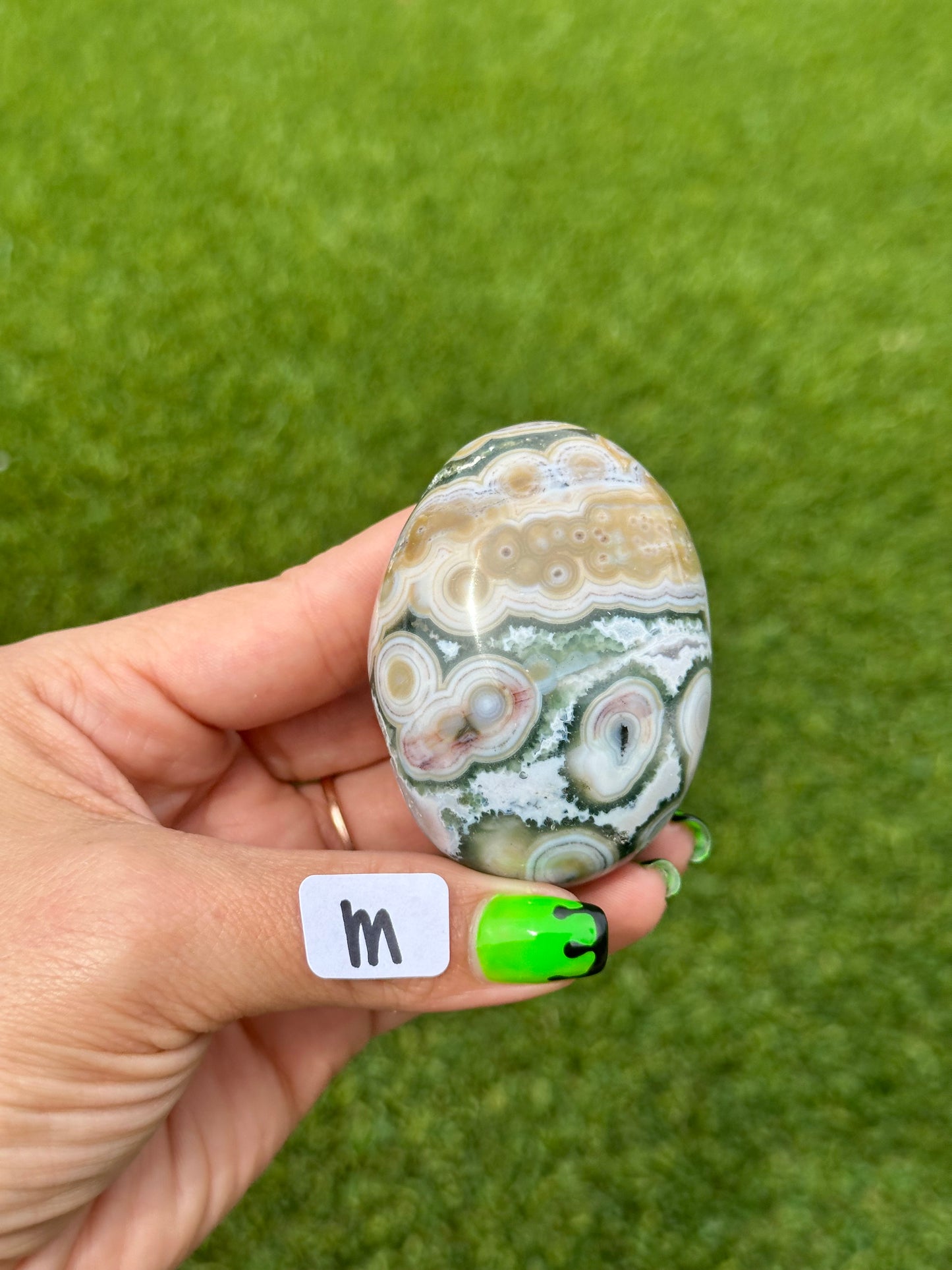 8th Vein Ocean Jasper™️ Palm Stones