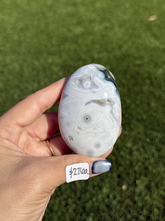 8th Vein Ocean Jasper Palm Stones