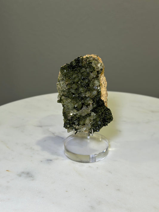 Epidote on Quartz from Turkey