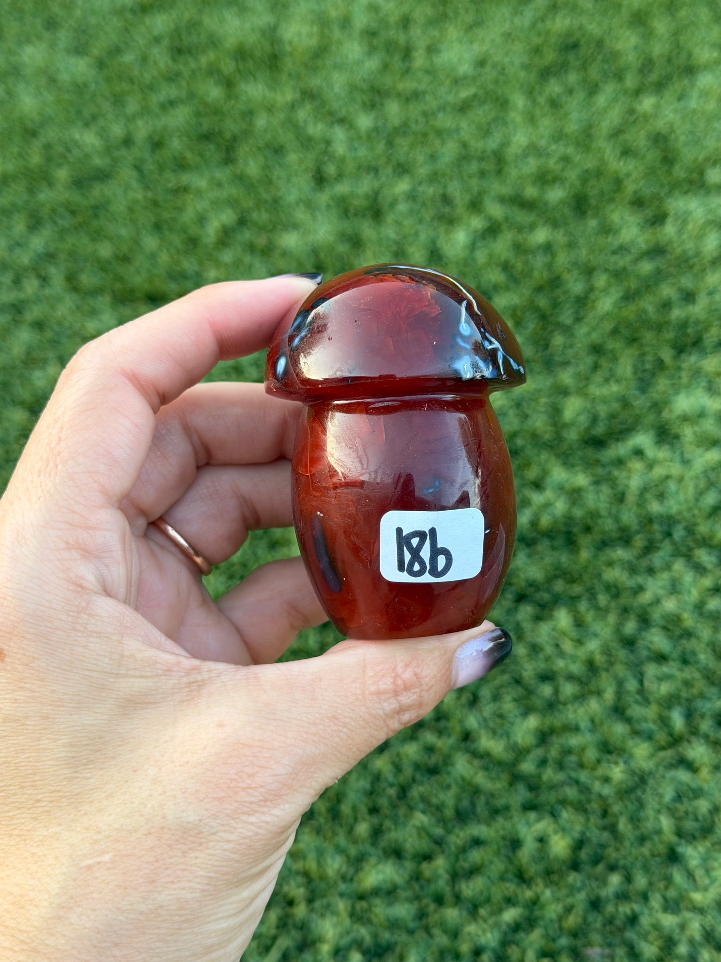 Carnelian x orca agate mushrooms
