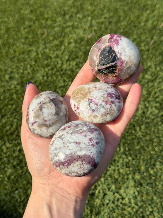 Rubellite Palm Stones