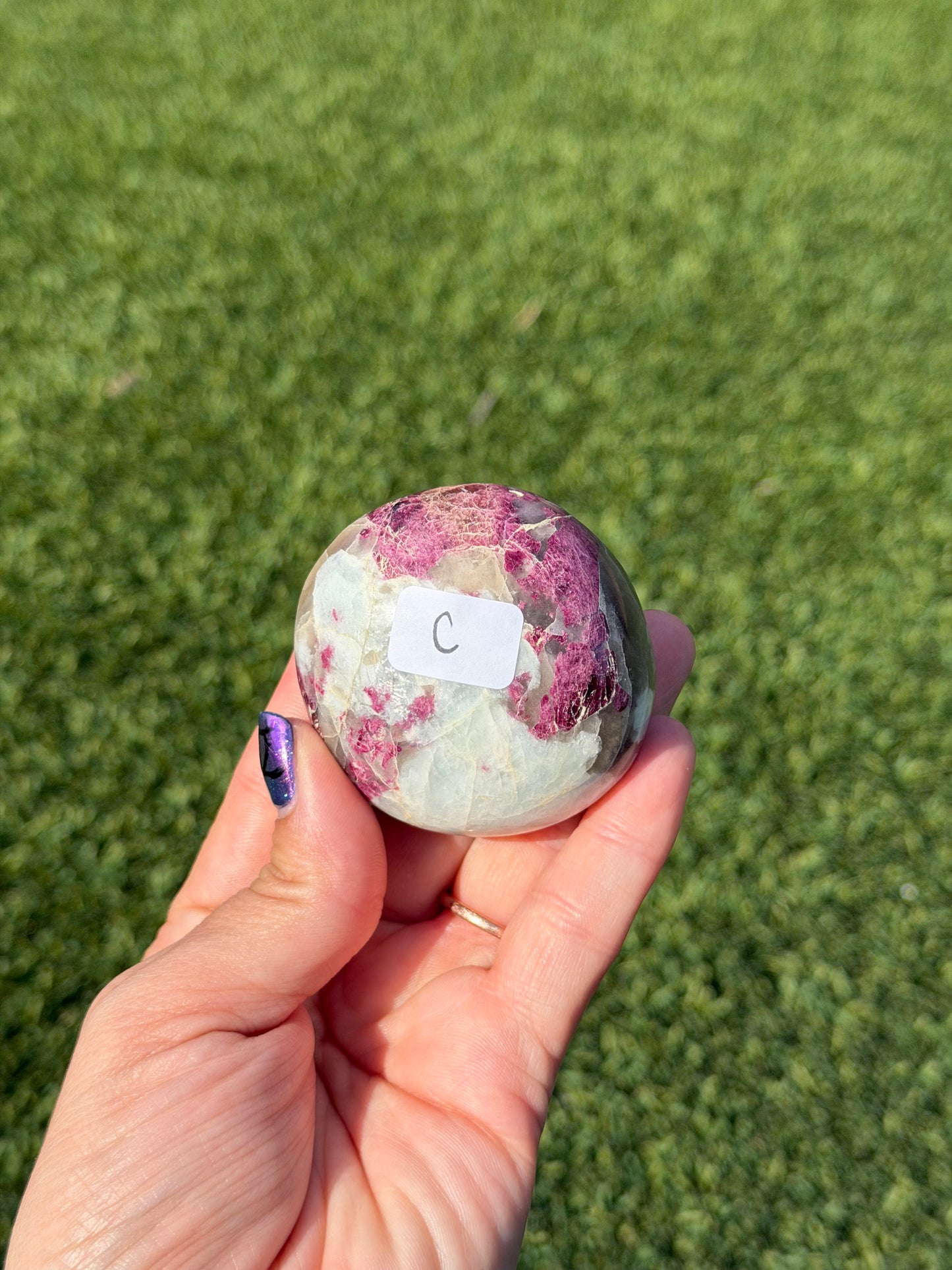 Rubellite Palm Stones