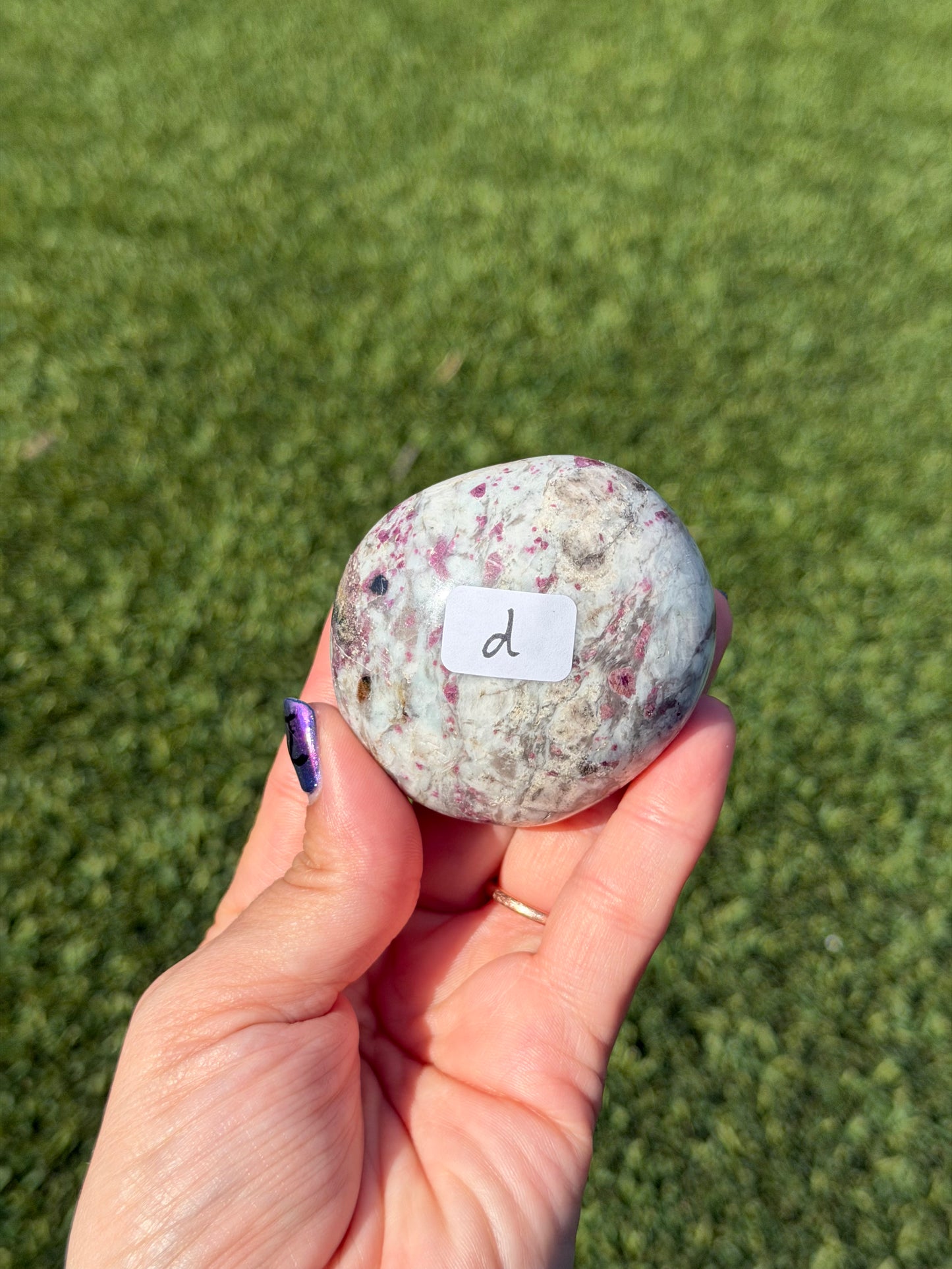 Rubellite Palm Stones