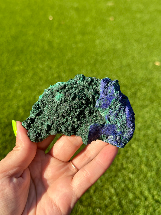Azurite on Malachite -  Milipillas Mine