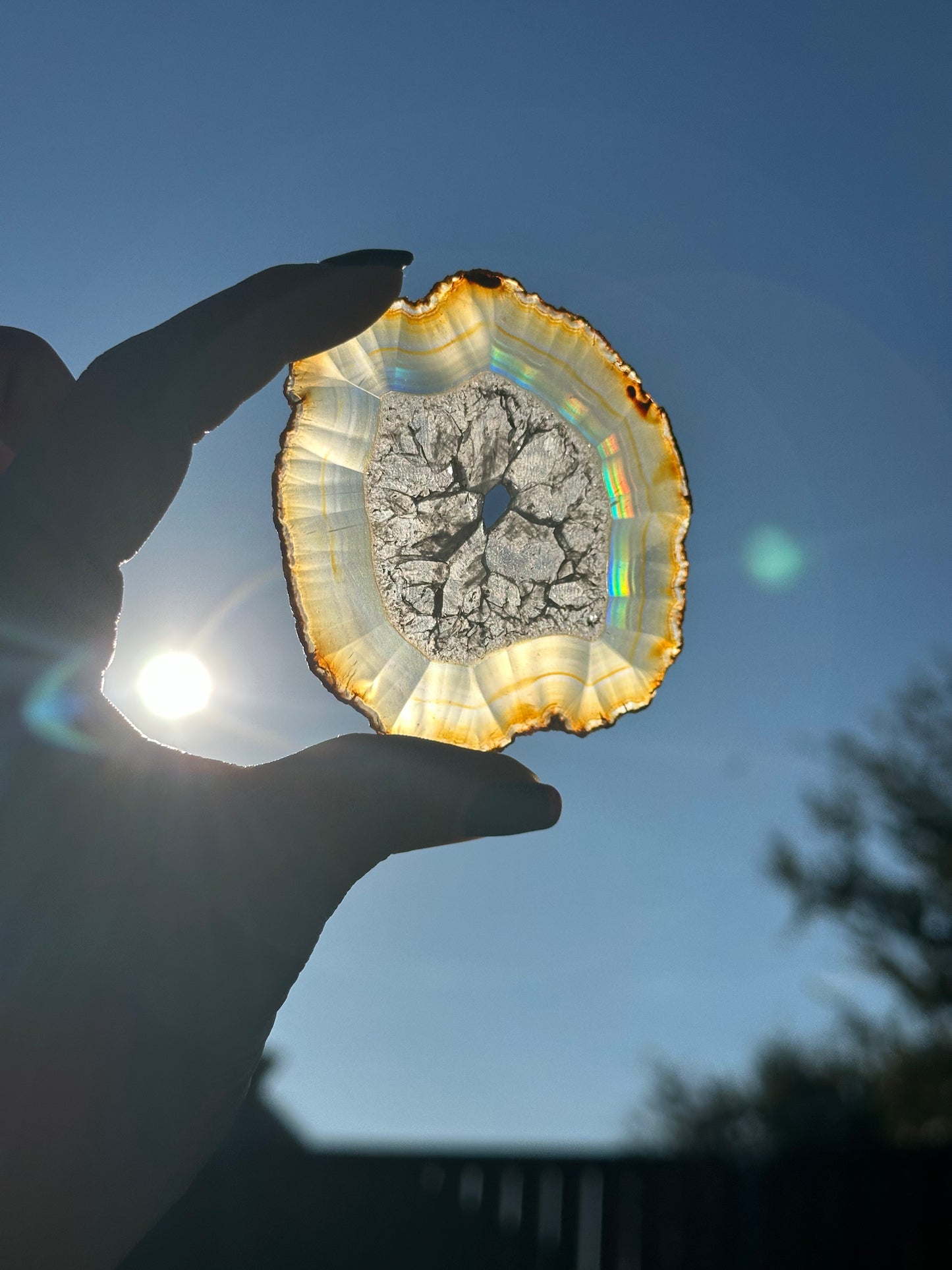 Iris Agate Slices