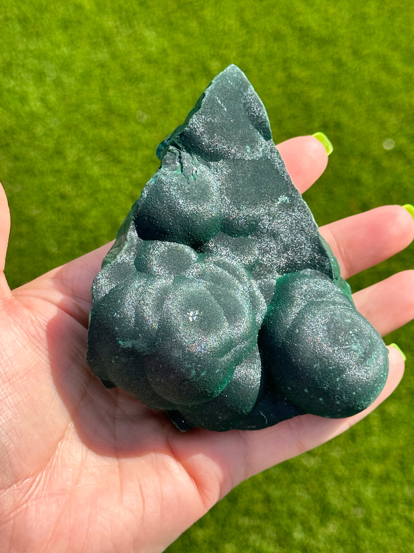 Botryoidal Velvet Malachite from the Congo