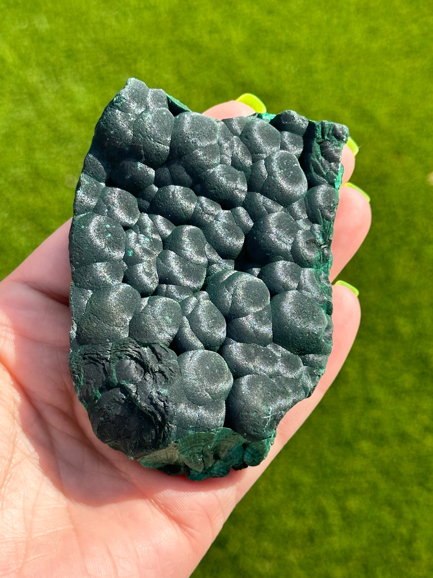 Botryoidal Velvet Malachite from the Congo