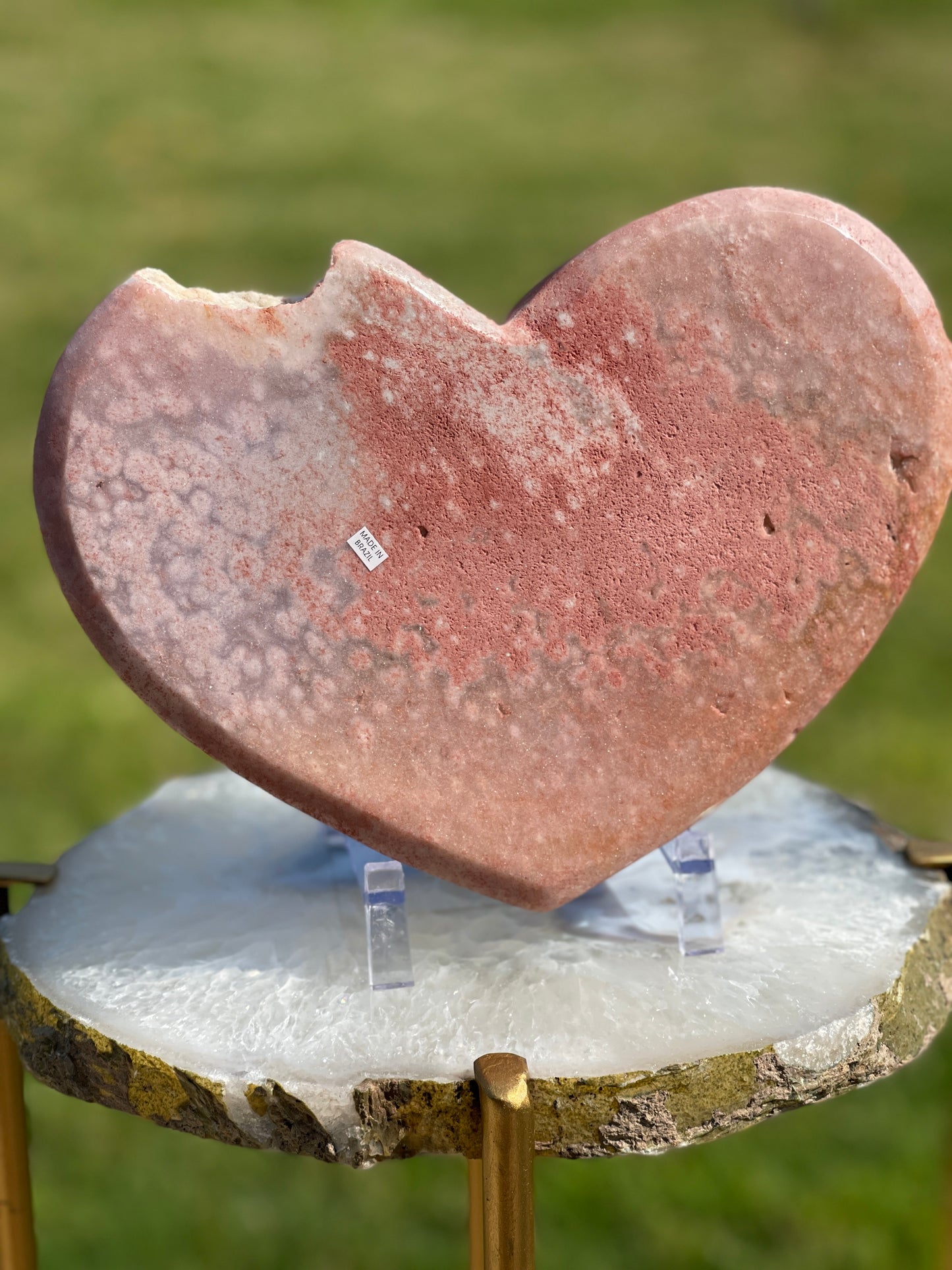 XXL Pink Amethyst Hearts