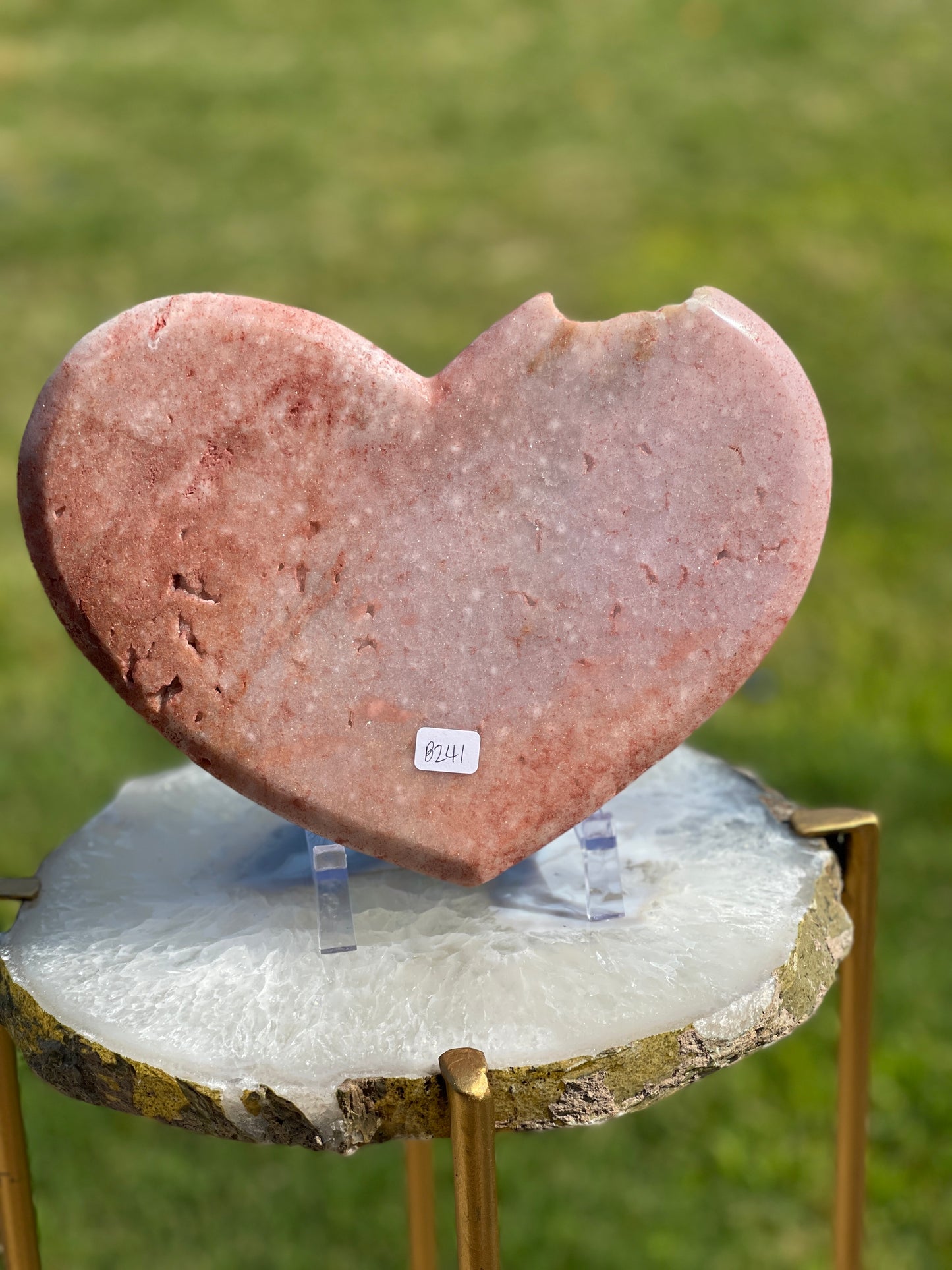 XXL Pink Amethyst Hearts