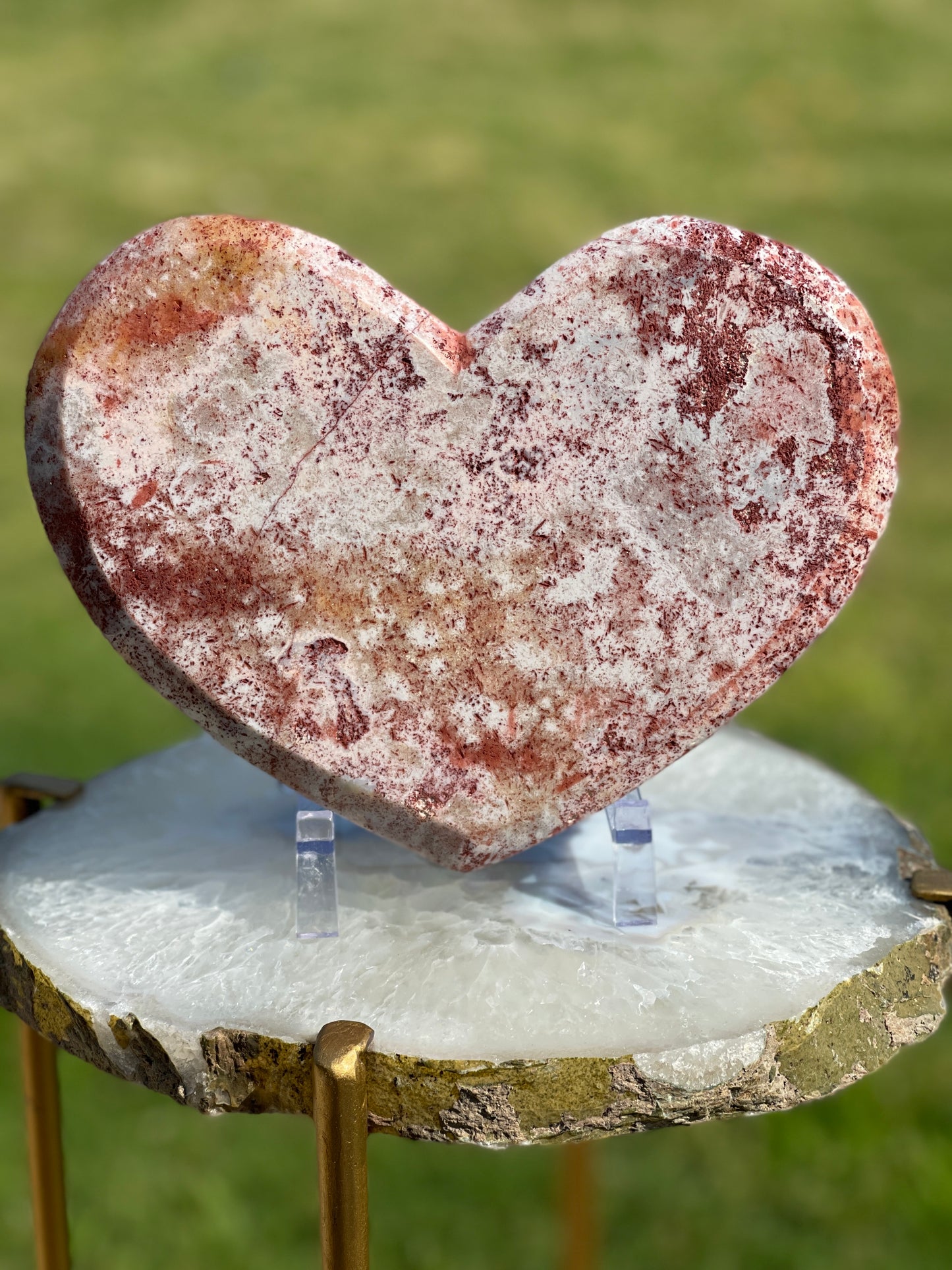 XXL Pink Amethyst Hearts